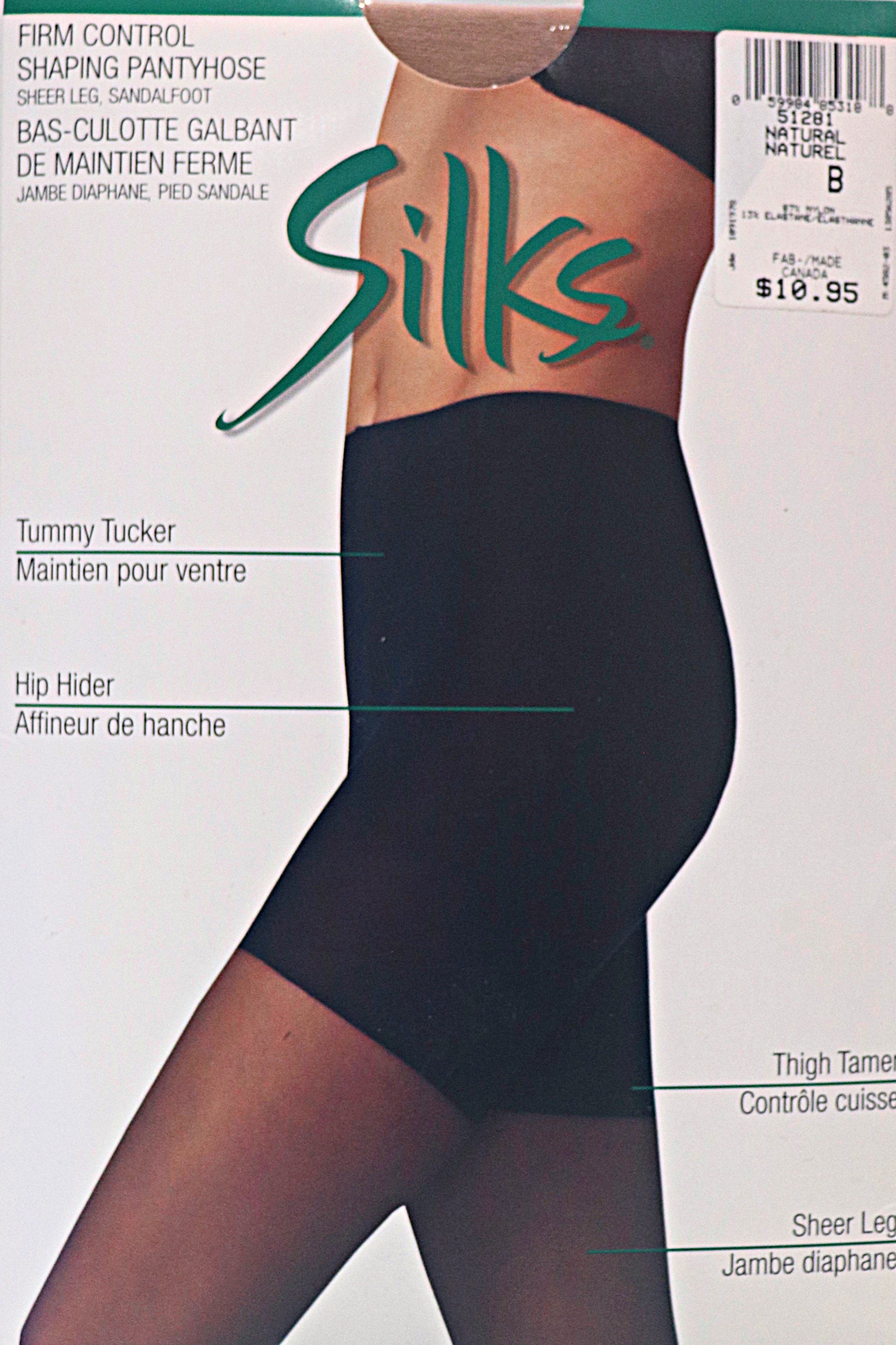 Secret Collection Shape Firm Control Tummy & Hip Shaping Pantyhose with  Ultra Sheer Leg Shadow Toe